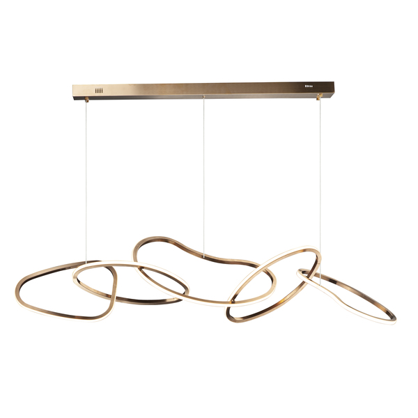 Et2 Unity 5-Light 55" Wide Brushed Champagne Linear Pendant E24616-BCN